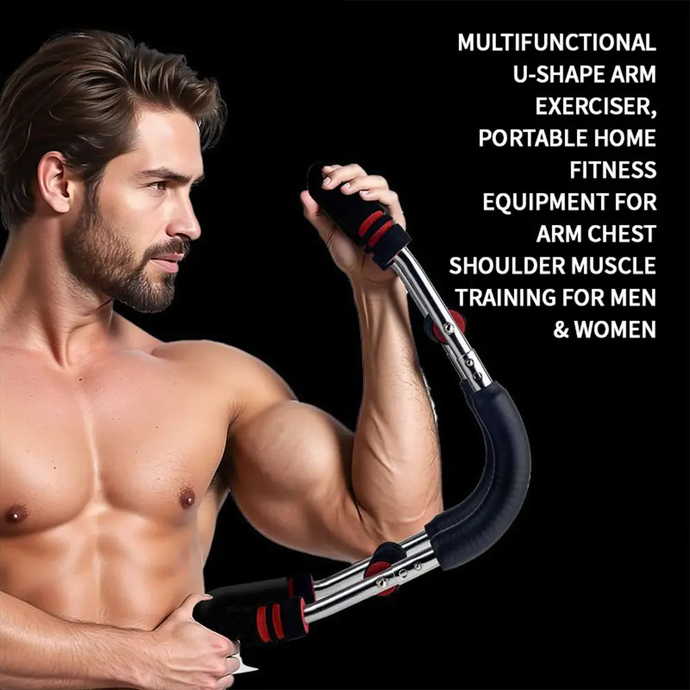 Adjustable Power Twister for Men: Arm, Chest & Shoulder Muscle Trainer - Portable Spring Resistance Home Gym Equipment