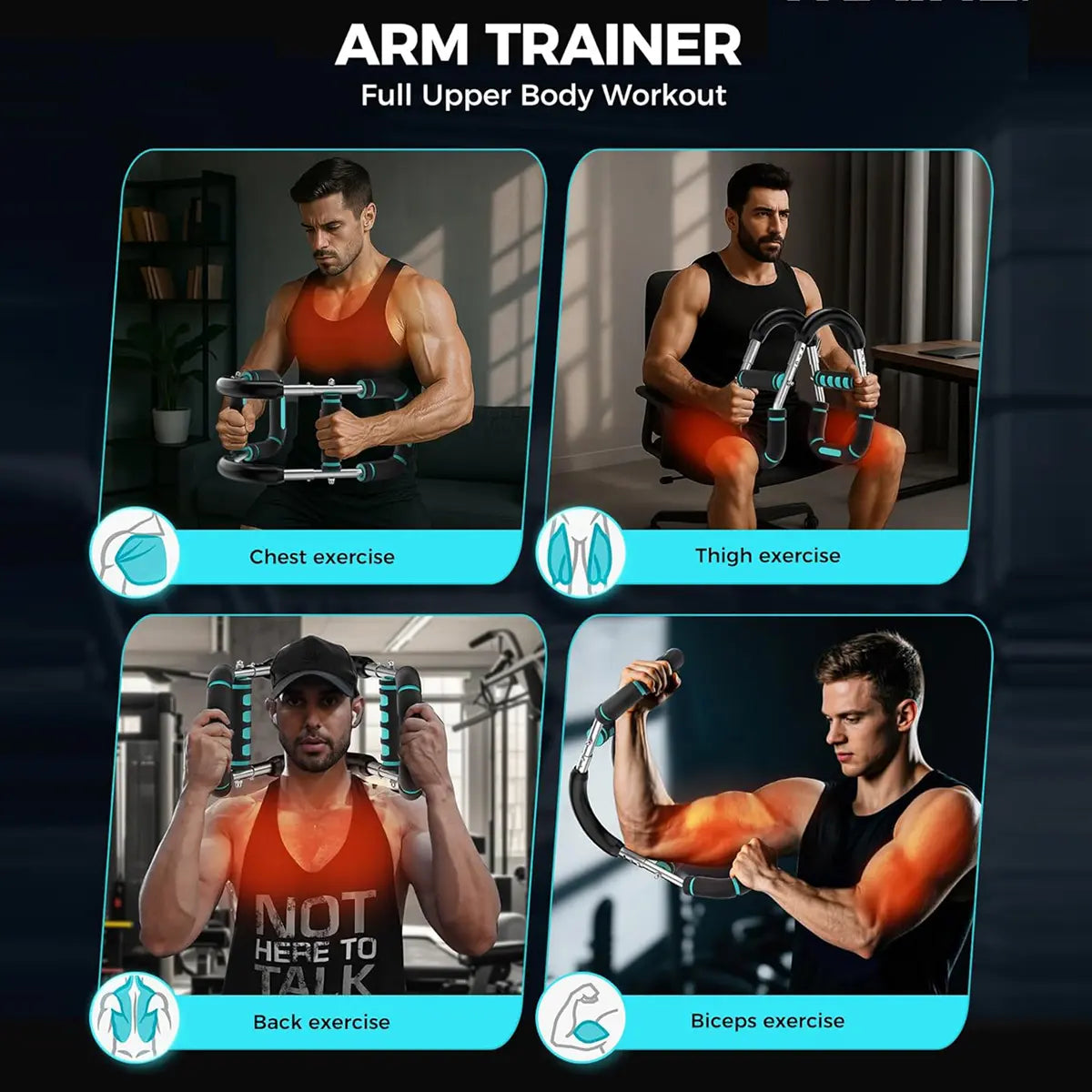 Adjustable Power Twister Bar Arm Trainer, Chest & Arm Strength Training Equipment for Men, Portable Upper Body Workout Tool for Home Gym Fitness